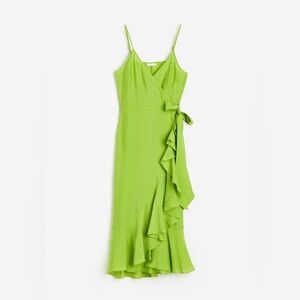 H&M Flounce-trimmed Wrap Dress